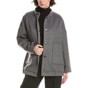 Pascale La Mode Womens  Wool-Blend Coat, Gray